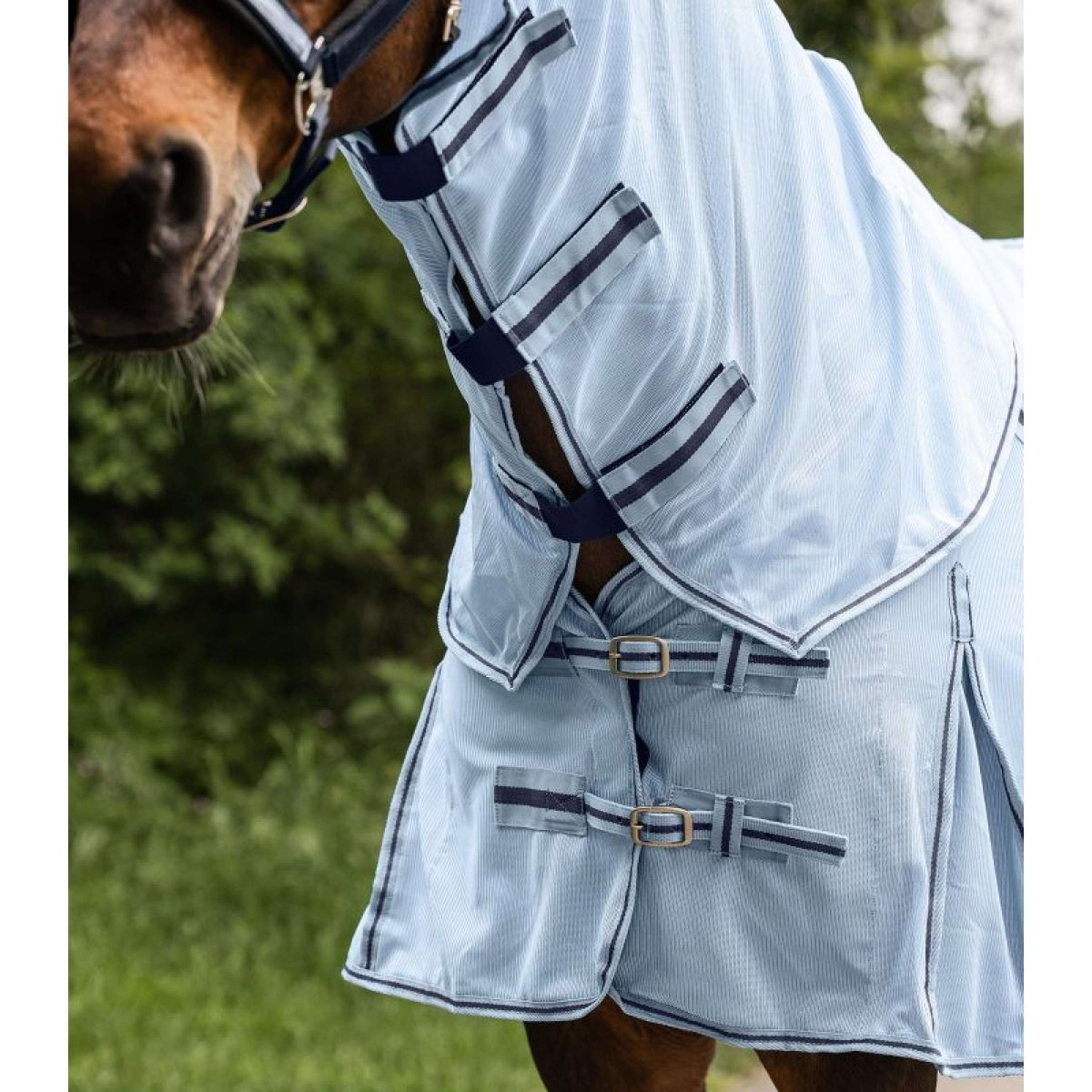 Waldhausen Fly Rug Protect with Loose Neck Light blue/Night blue
