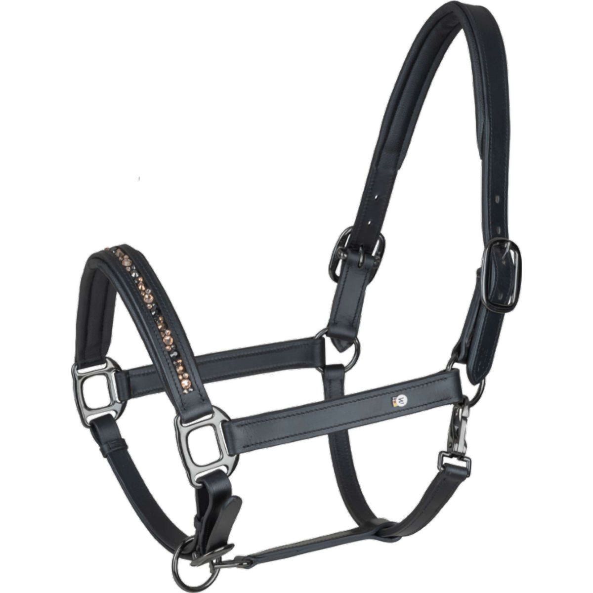 Waldhausen Halter Crystal Leather Black/Grey