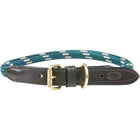 WeatherBeeta Dog Collar Rope Leather Hunter Green/Brown