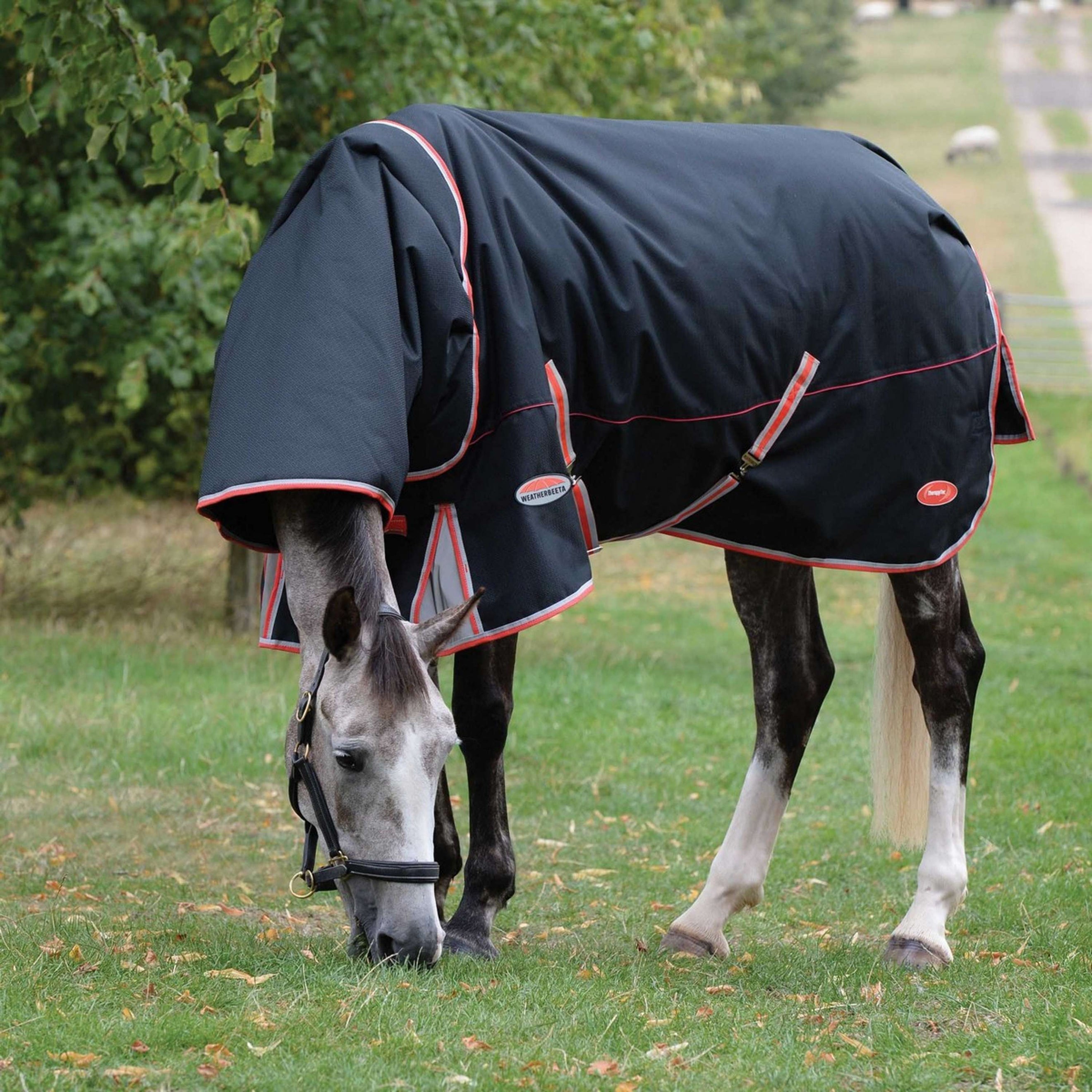 Weatherbeeta Therapy Rug Comfitec Premier Therapy-Tec Detach-A-Neck Lite Plus Black/Silver/Red