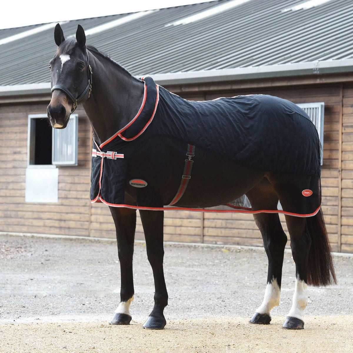 Weatherbeeta Fleece Rug Therapy-Tec Wick Combo Neck Black/Red/Silver