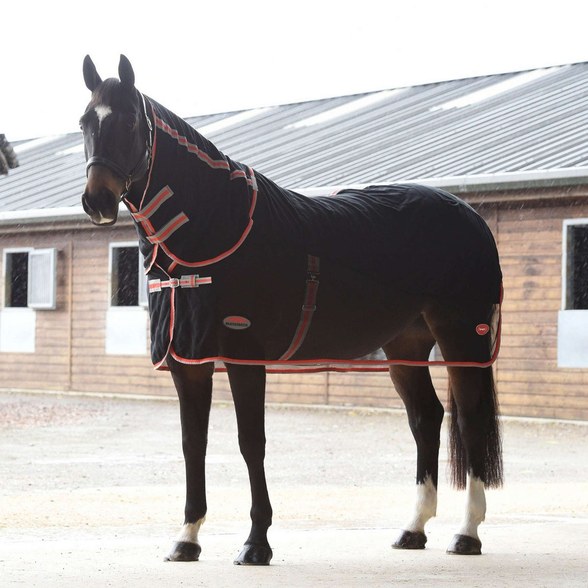 Weatherbeeta Fleece Rug Therapy-Tec Wick Combo Neck Black/Red/Silver