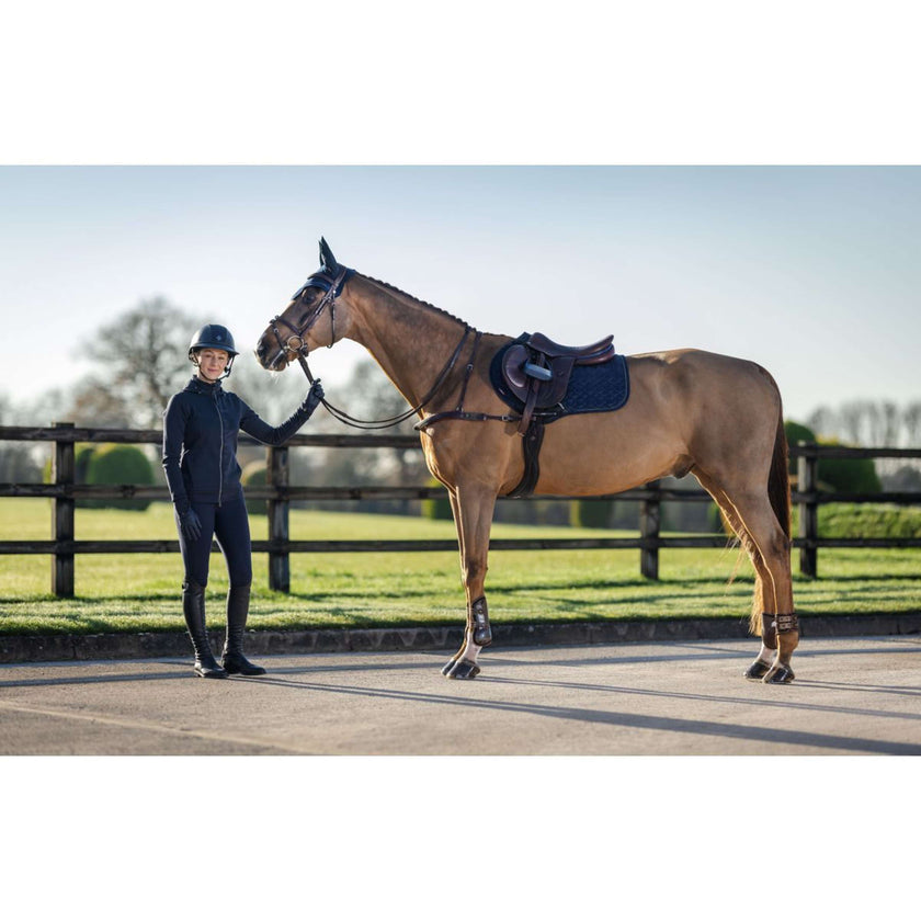 LeMieux Saddlepad Crystal Suede Jumping Navy