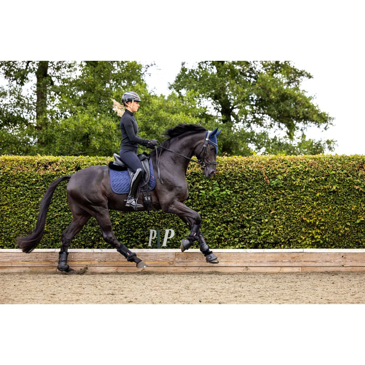 LeMieux Saddlepad Crystal Suede Dressage Navy