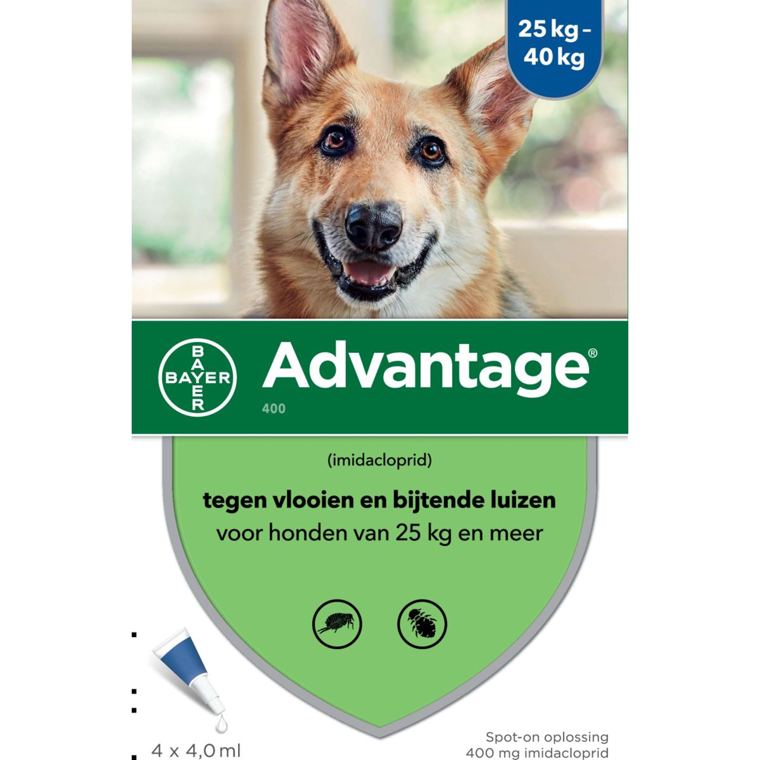 Advantage Advantage 400 Spot-On Dog 25-40kg 4 Pipettes