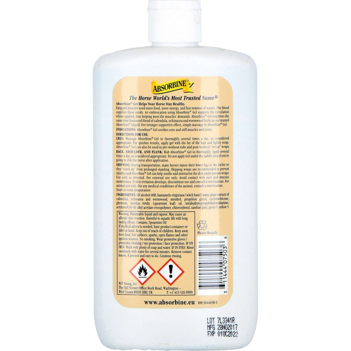 Absorbine Liniment Gel Embrocation