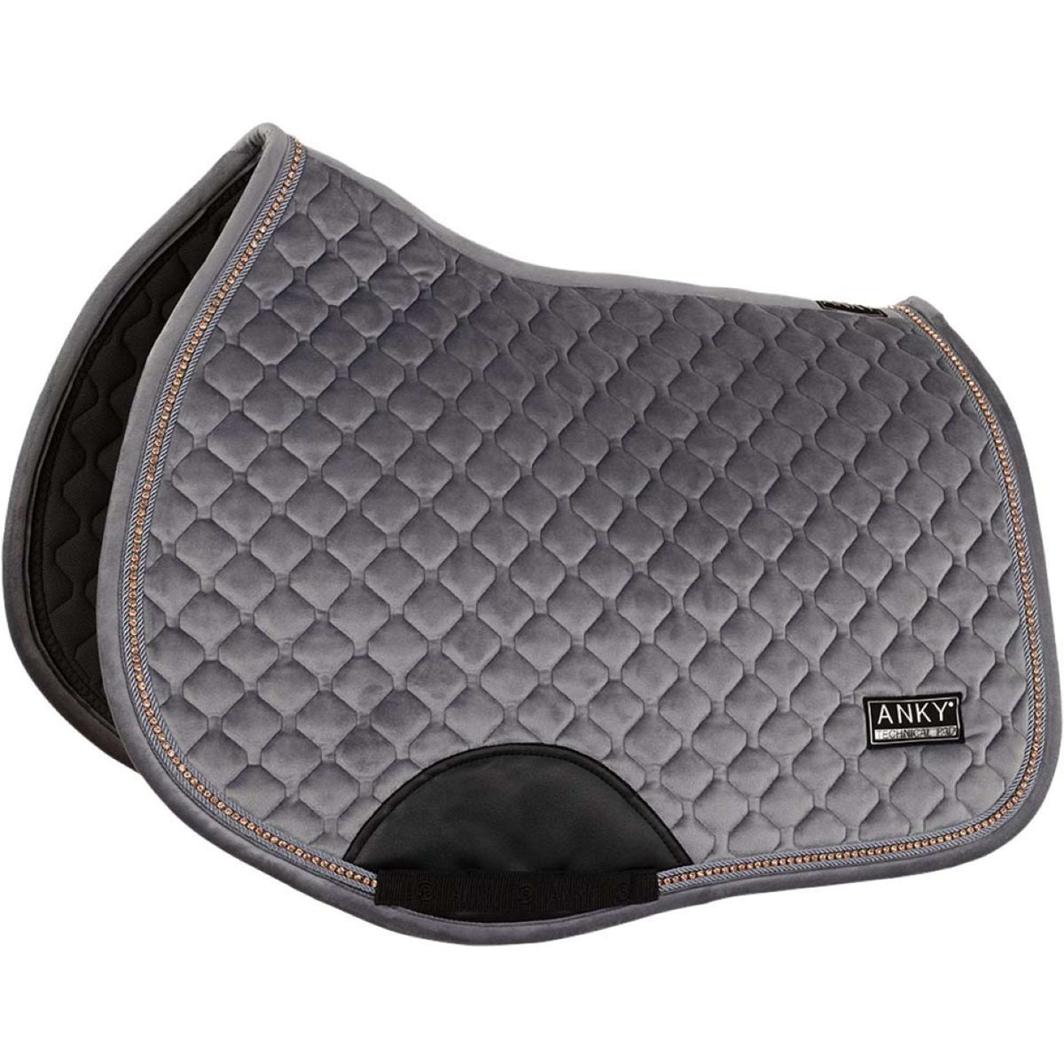 ANKY Saddlepad Velvet Stones Jumping Steel Grey