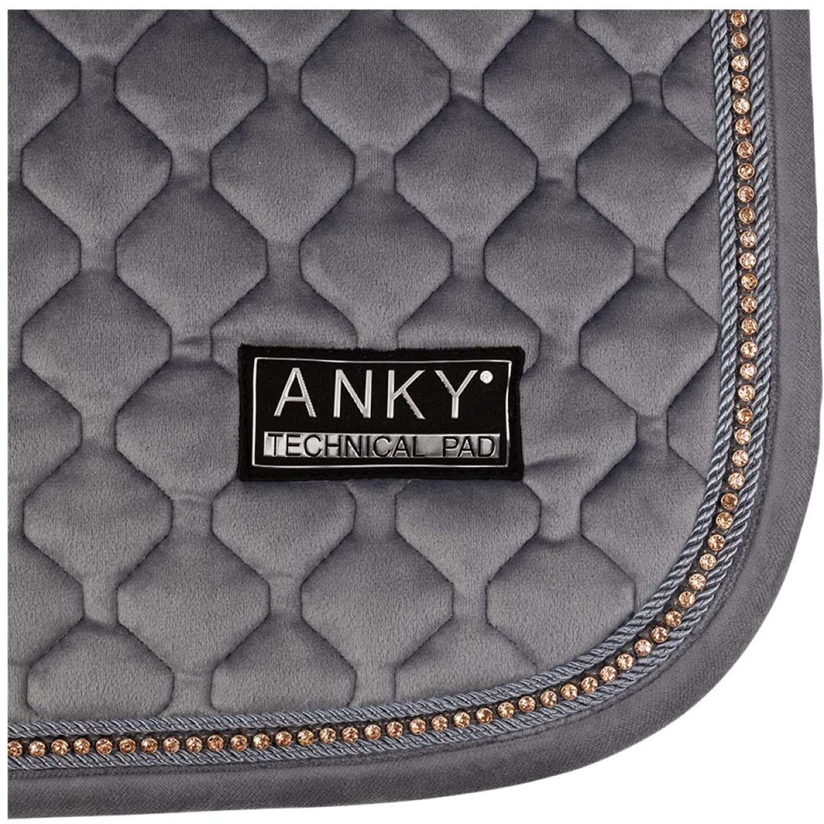 ANKY Saddlepad Velvet Stones Jumping Steel Grey