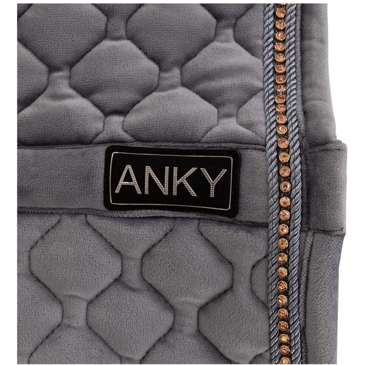 ANKY Saddlepad Velvet Stones Jumping Steel Grey