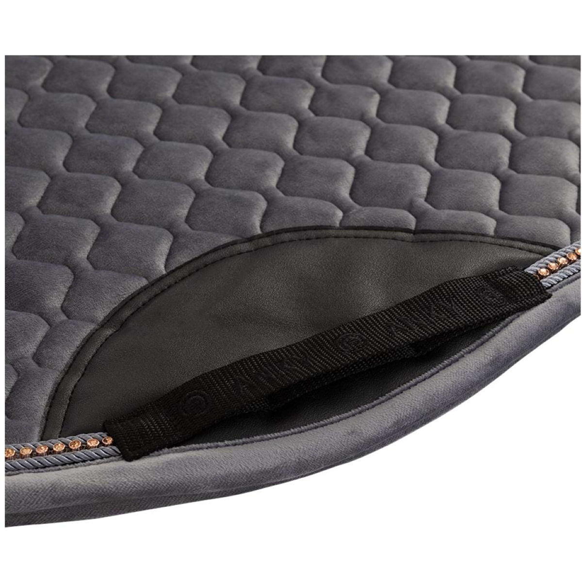 ANKY Saddlepad Velvet Stones Jumping Steel Grey