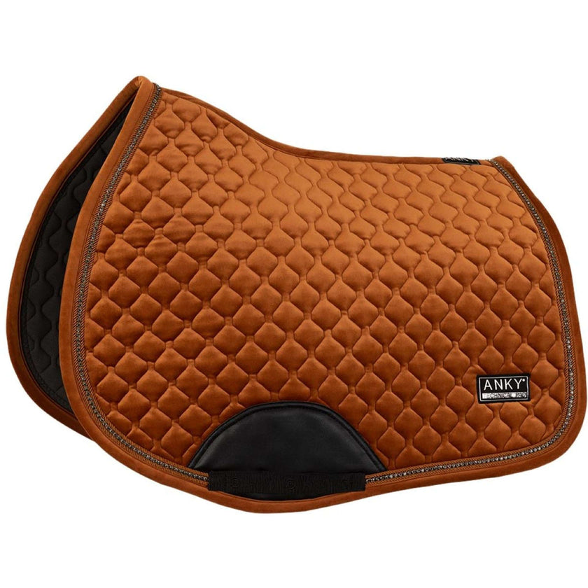 ANKY Saddlepad Velvet Stones Jumping Rust