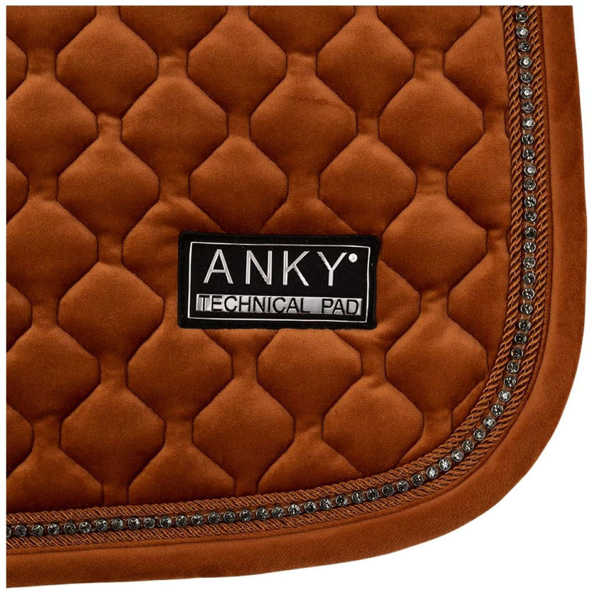 ANKY Saddlepad Velvet Stones Jumping Rust