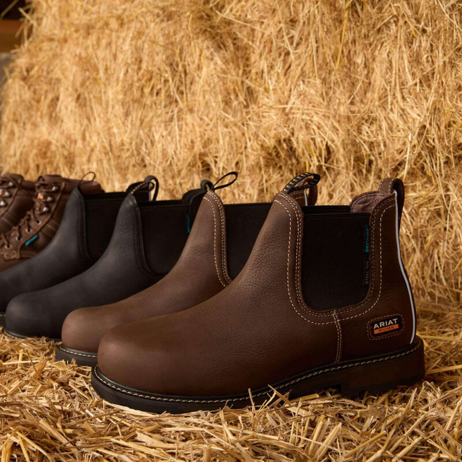 Ariat Jodhpurs Groundbreaker Chelsea Waterproof Steel Toe Brown