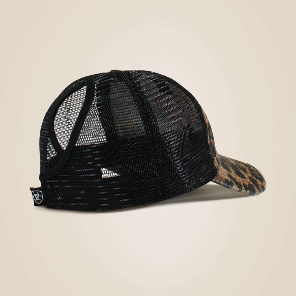 Ariat Cap Embellished Logo Cheetah Print Women Black