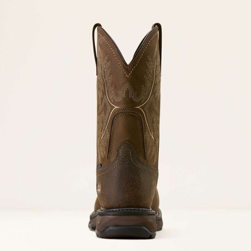 Ariat Western Boots WorkHog XT Waterproof Wide Square Carbon Toe Men Brown/Mocha