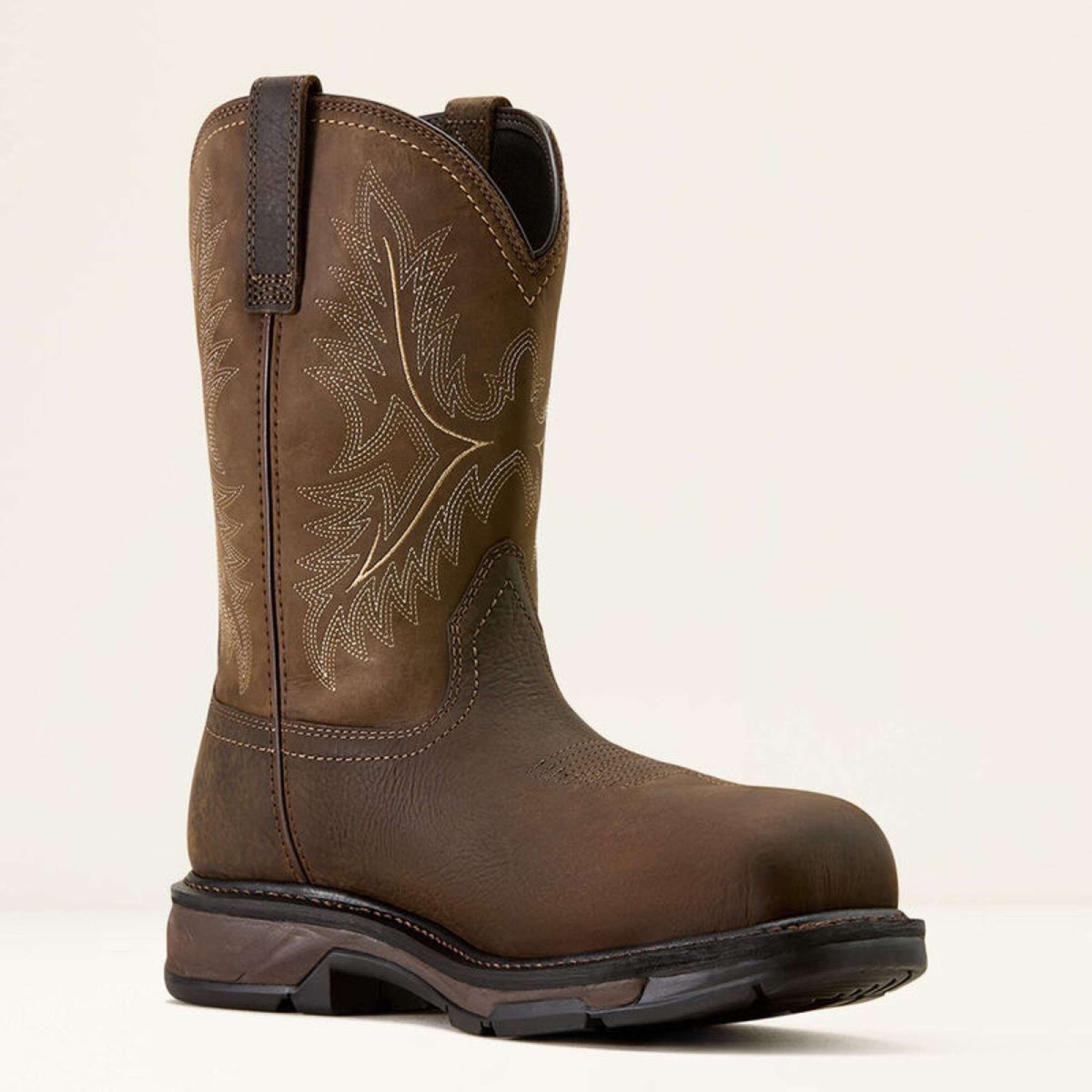 Ariat Western Boots WorkHog XT Waterproof Wide Square Carbon Toe Men Brown/Mocha