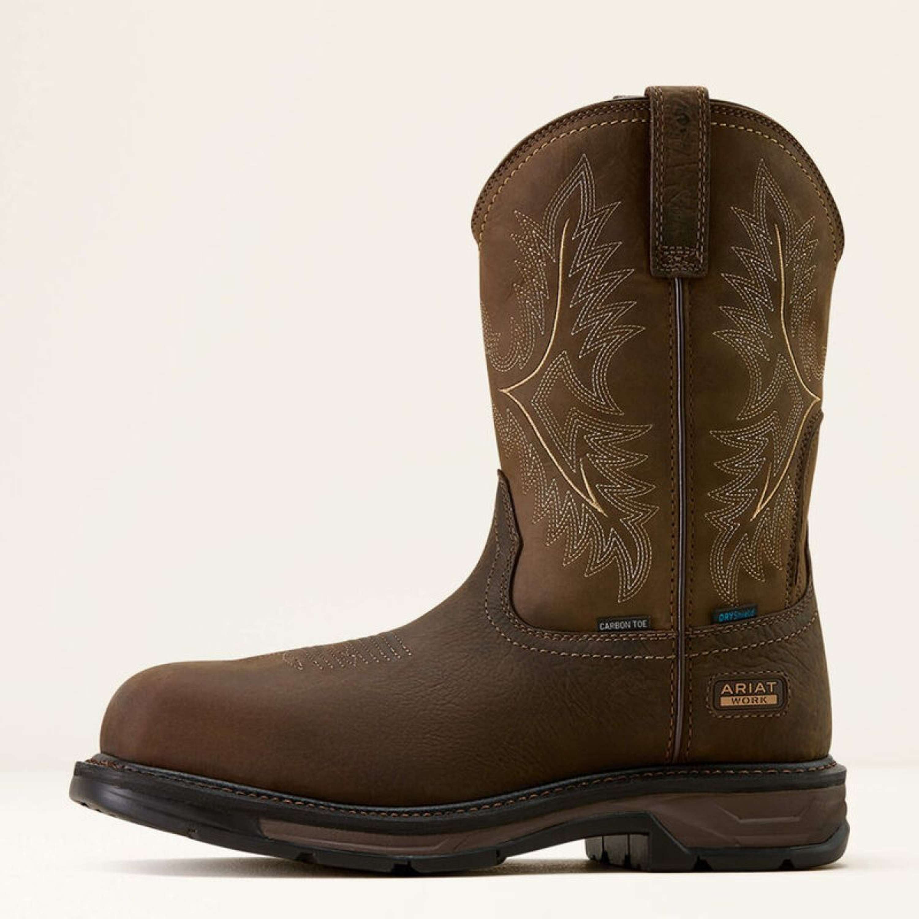 Ariat Western Boots WorkHog XT Waterproof Wide Square Carbon Toe Men Brown/Mocha