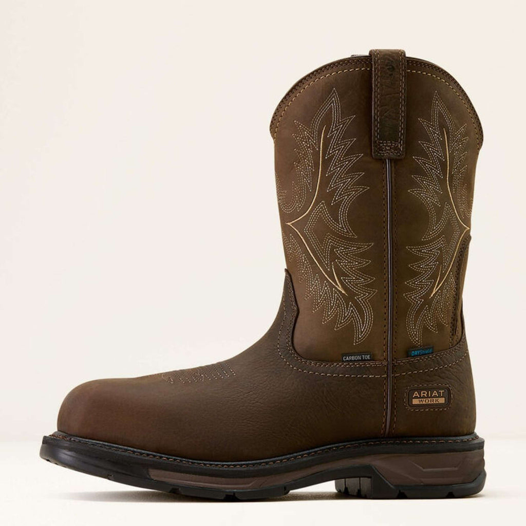 Ariat Western Boots WorkHog XT Waterproof Wide Square Carbon Toe Men Brown/Mocha