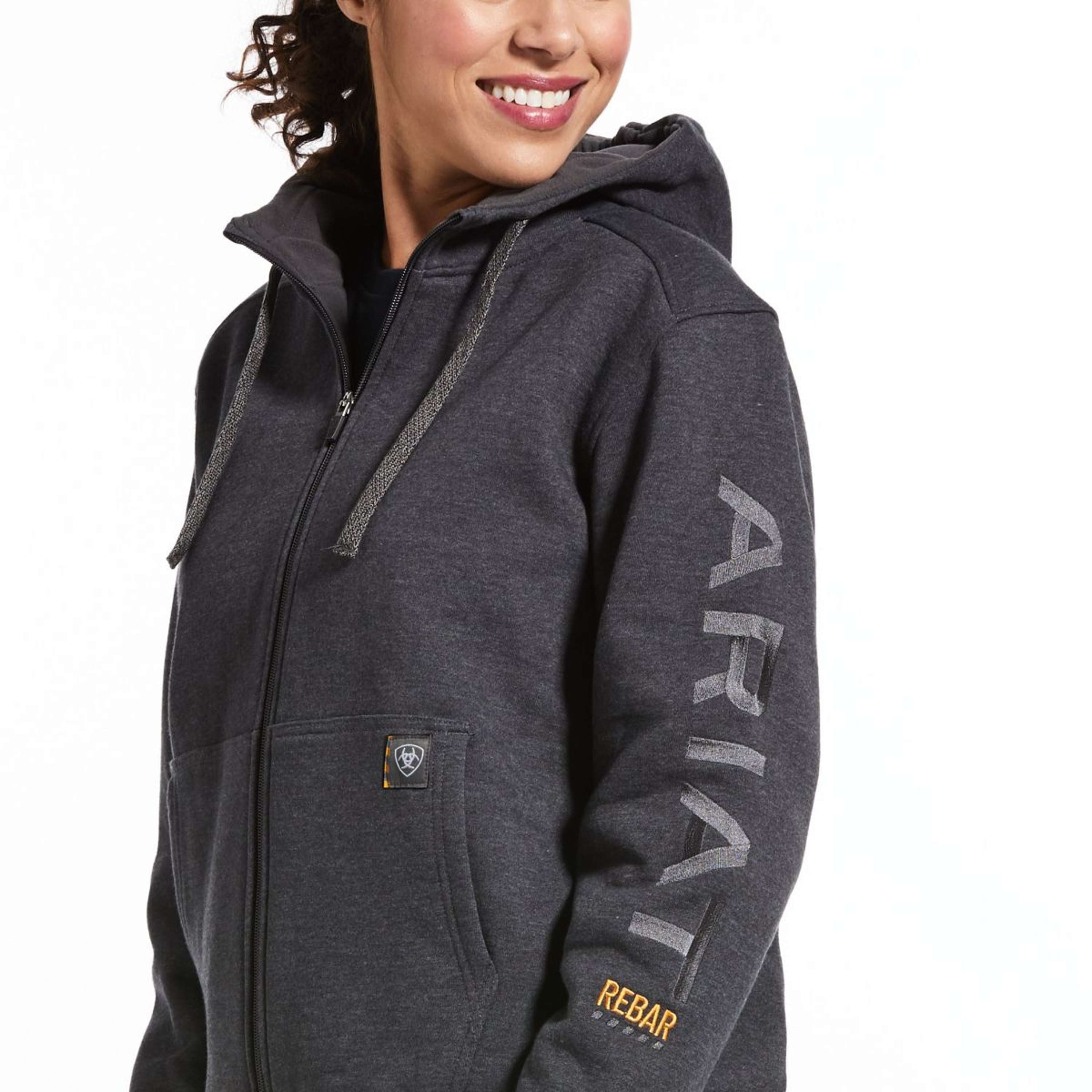 Ariat Zip-Hoodie Rebar All-Weather Women Charcoal Heather