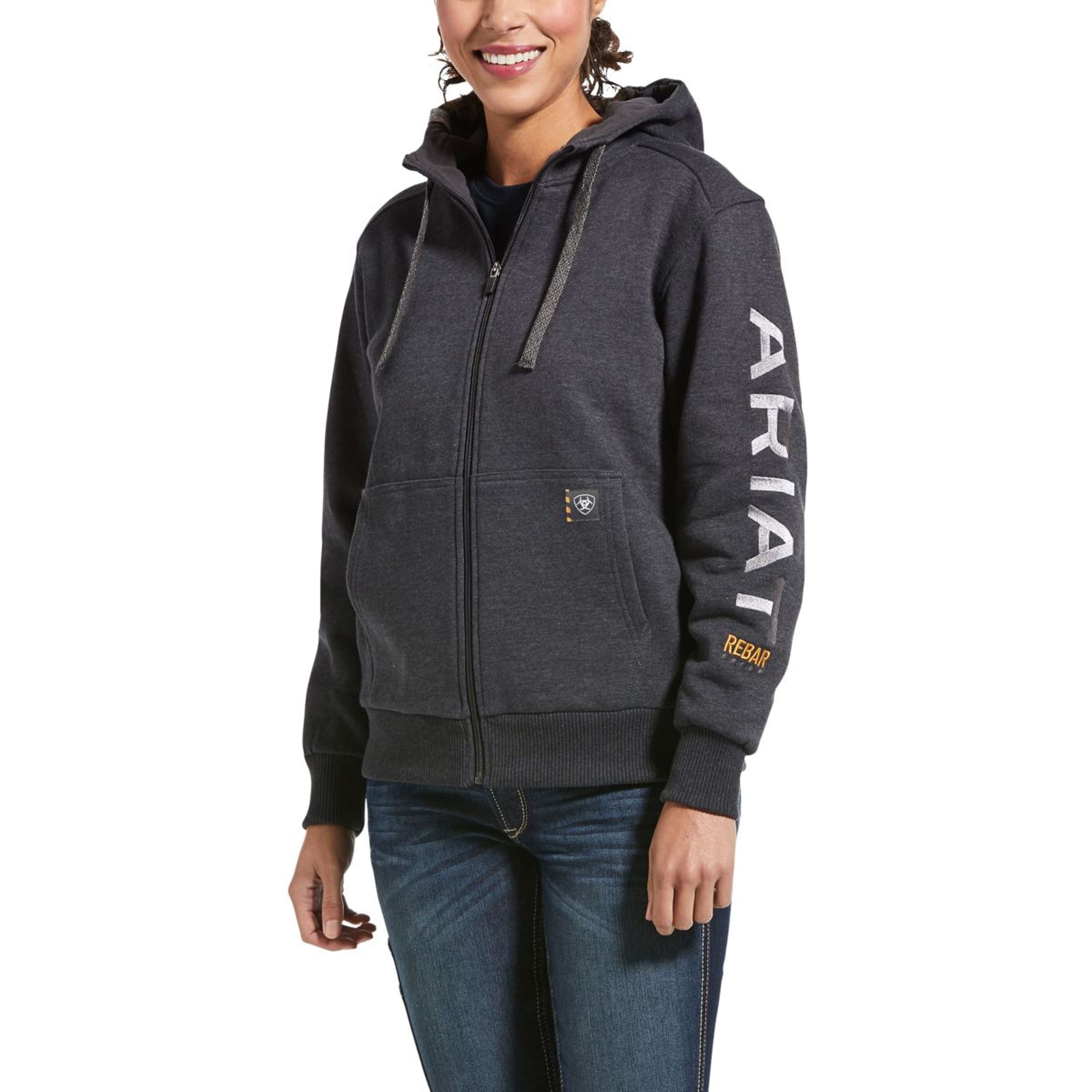Ariat Zip-Hoodie Rebar All-Weather Women Charcoal Heather
