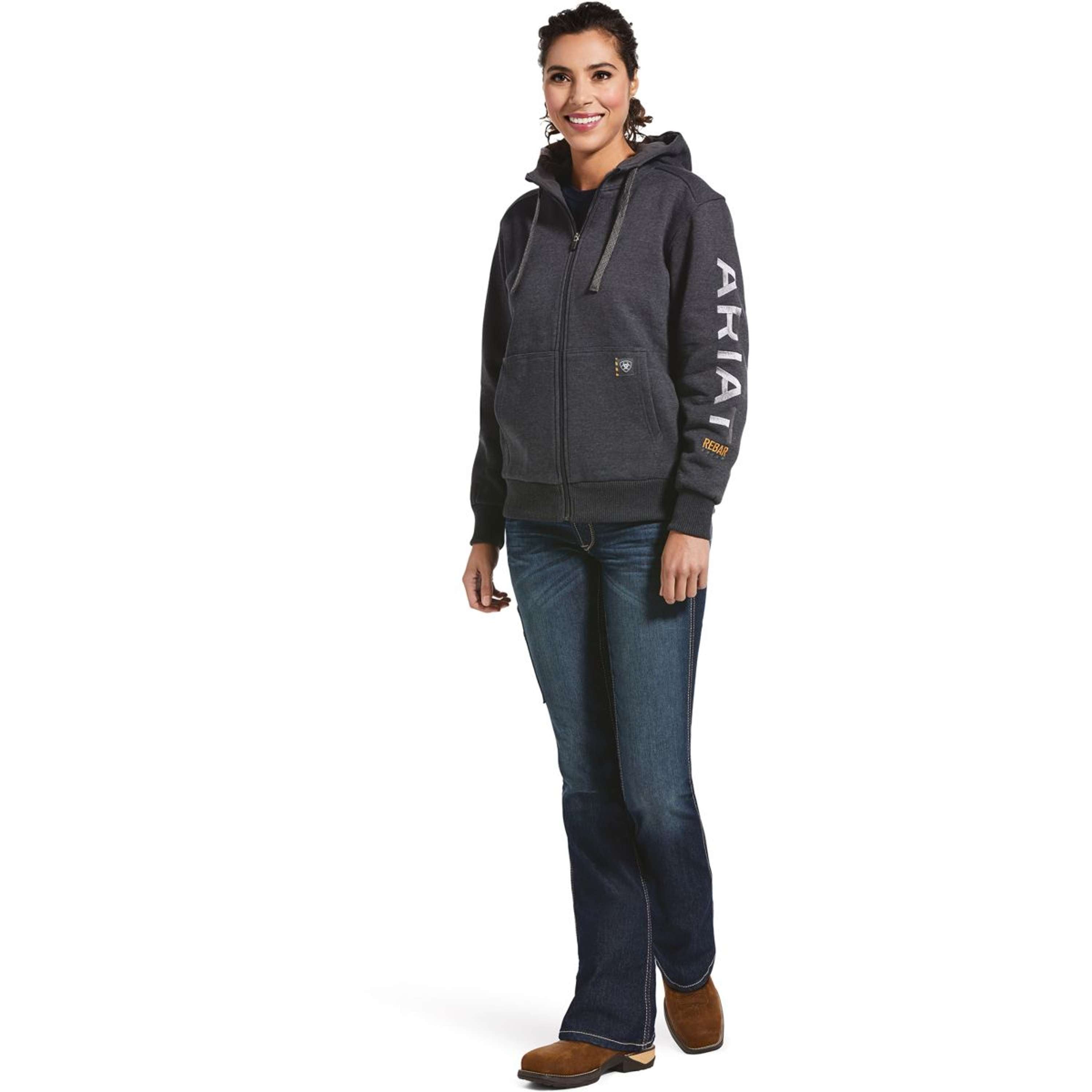 Ariat Zip-Hoodie Rebar All-Weather Women Charcoal Heather