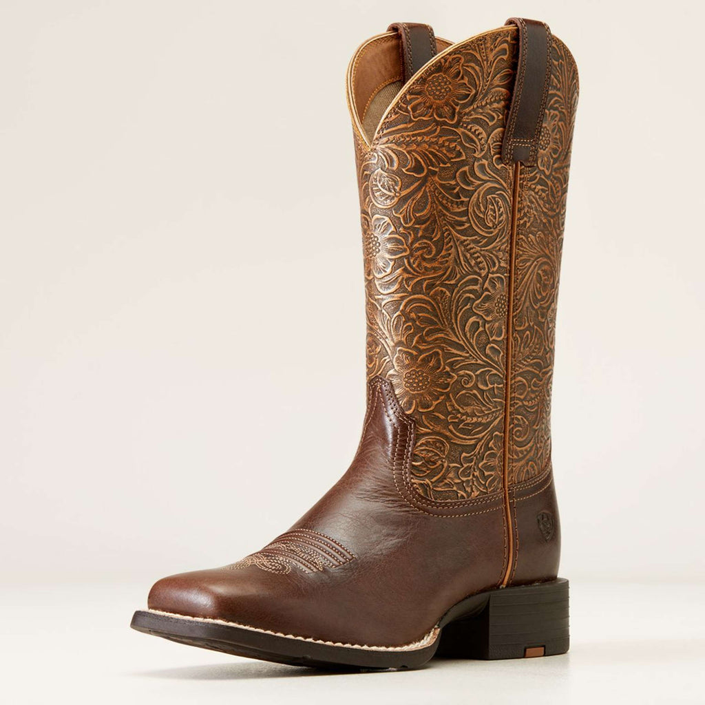 Ariat Western Boots Round Up Wide Women Brown