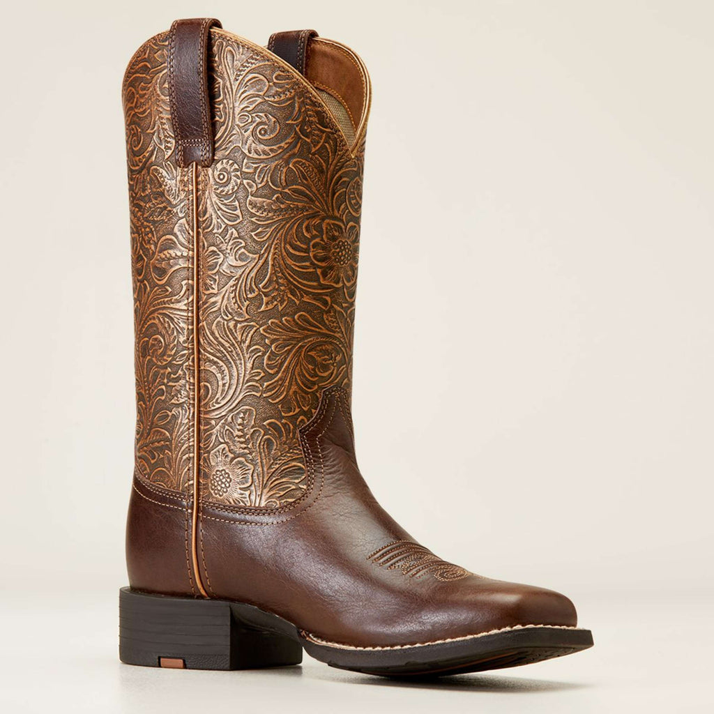 Ariat Western Boots Round Up Wide Women Brown