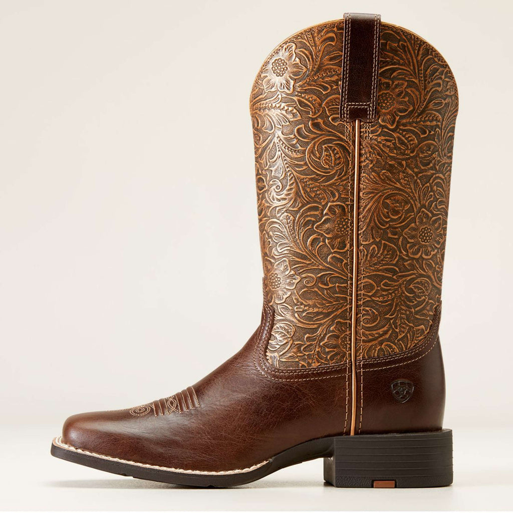 Ariat Western Boots Round Up Wide Women Brown