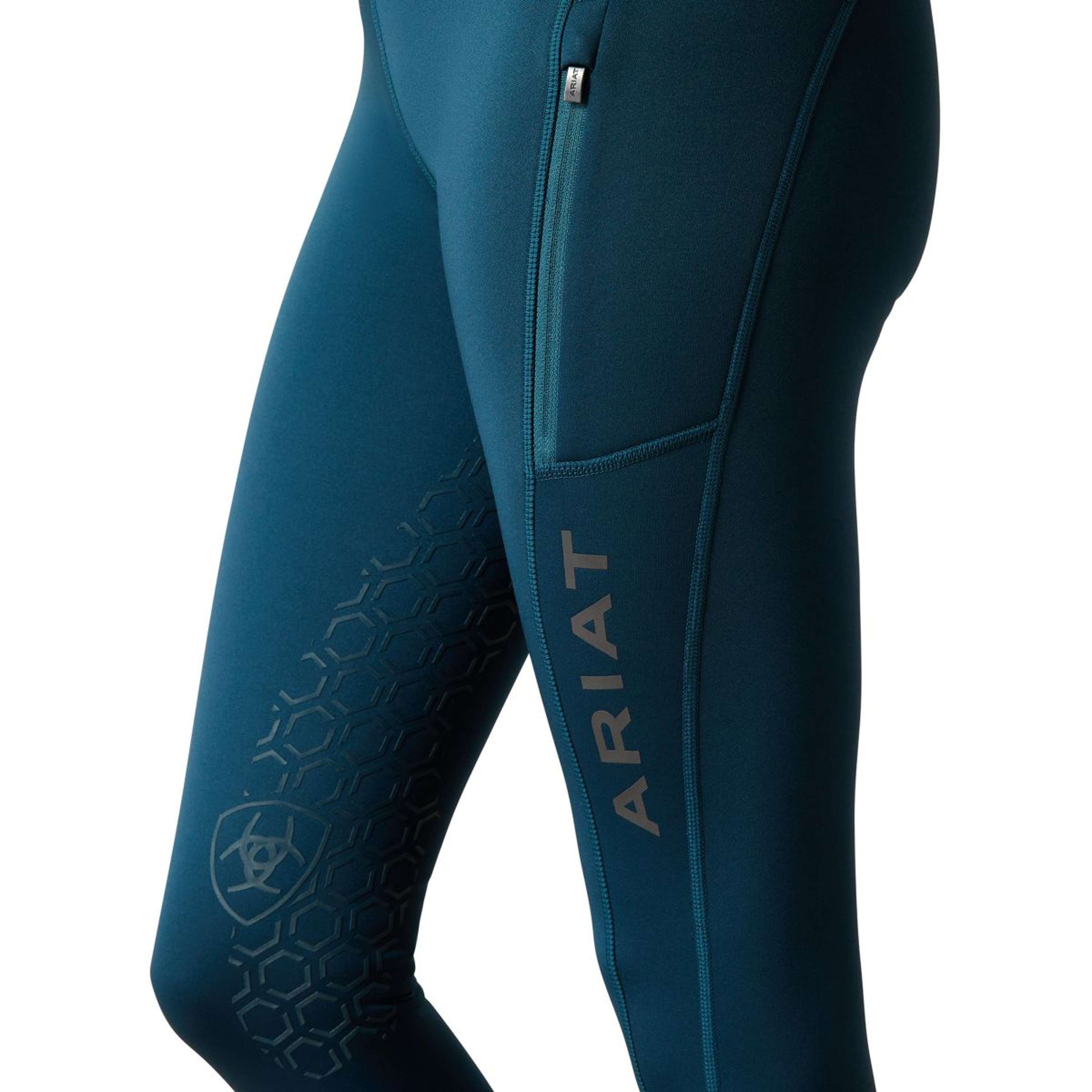 Ariat Riding Legging Venture Thermal Half Grip Reflecting Pond