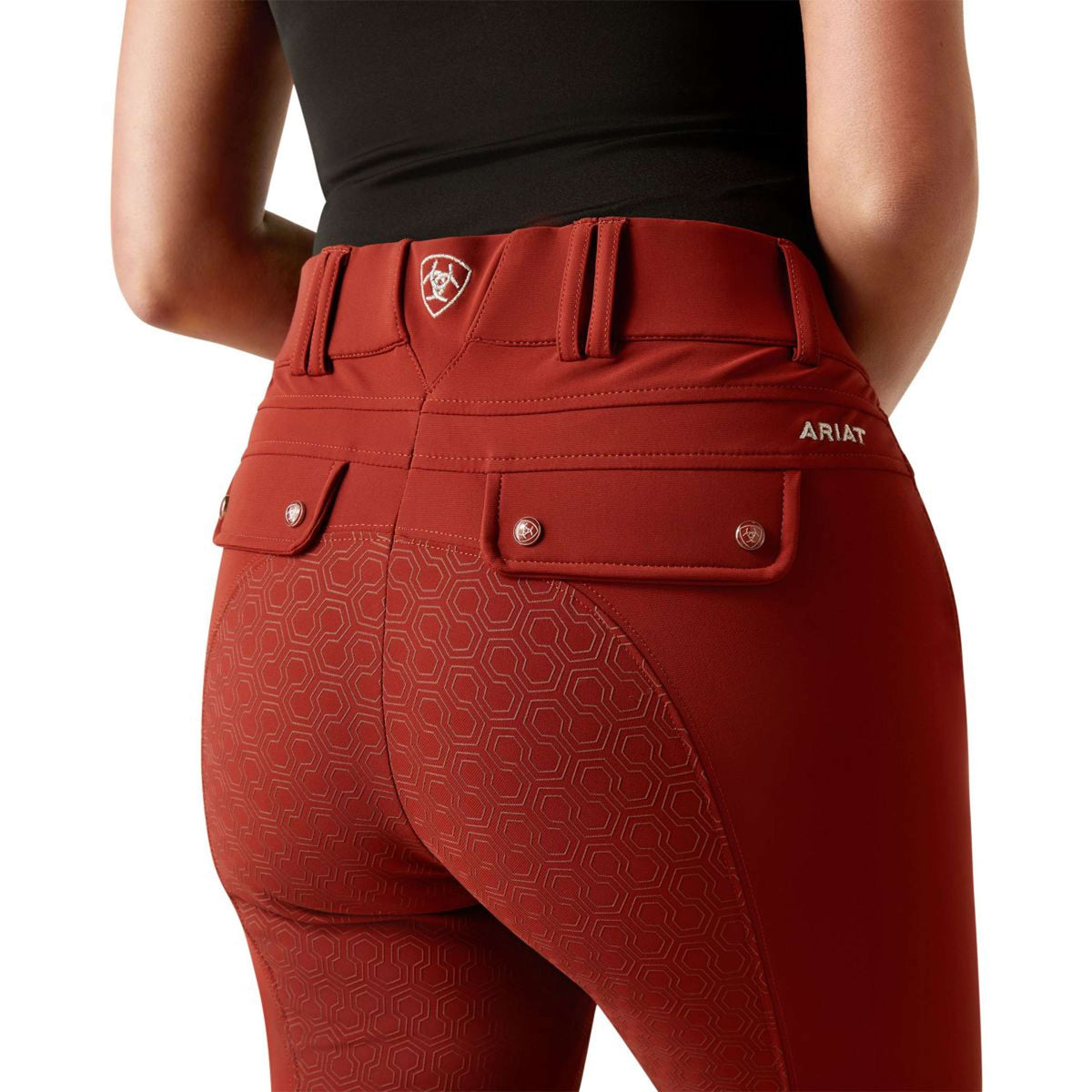 Ariat Breeches Tri Factor Grip Full Seat Fired Brick