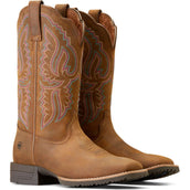 Ariat Western Boots Hybrid Ranchwork Women Distressed Tan