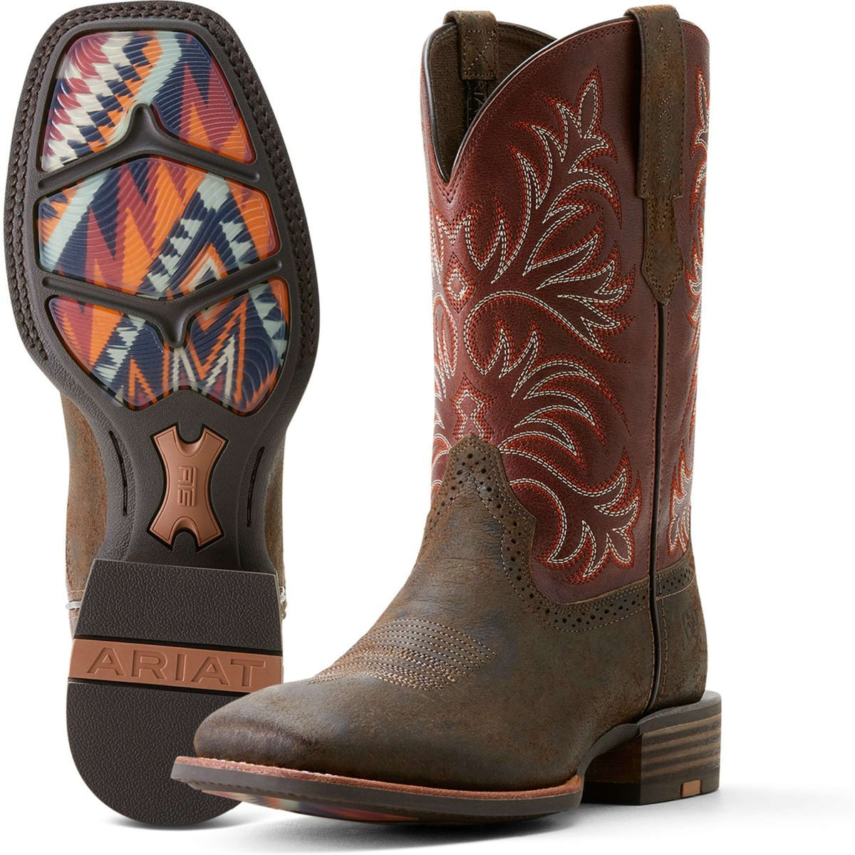 Ariat Westernboot Oakwood Antique Gret/Roasted Chestnut