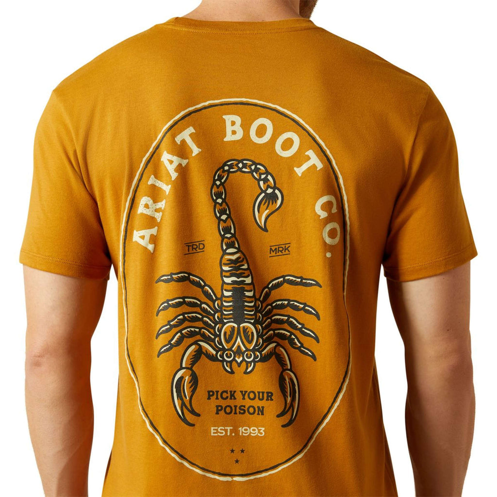 Ariat T-Shirt Scorpion Seal Men Orange