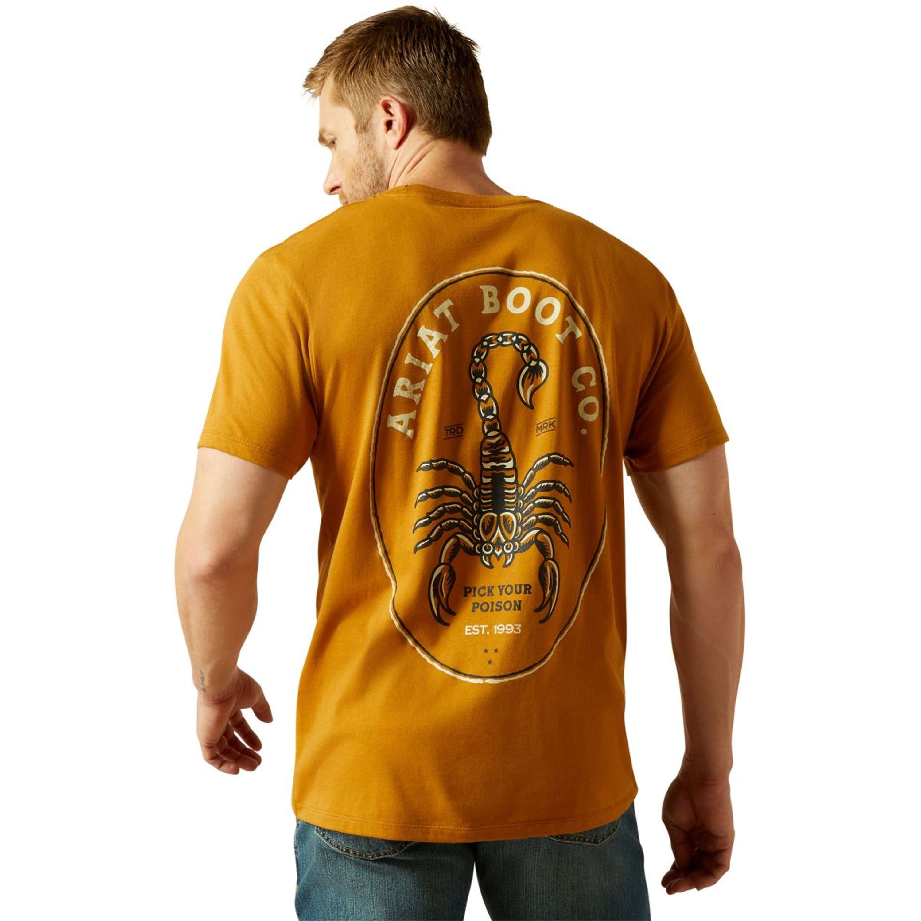 Ariat T-Shirt Scorpion Seal Men Orange