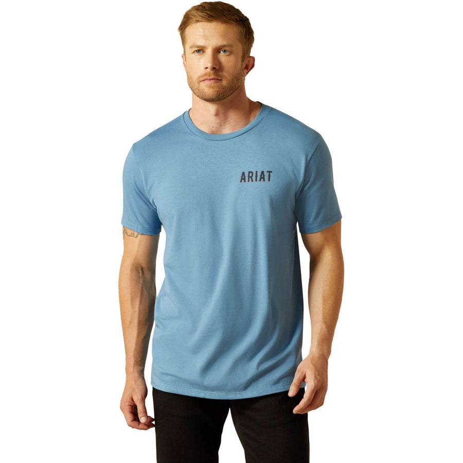 Ariat T-Shirt Blazing Saddle Men Blue