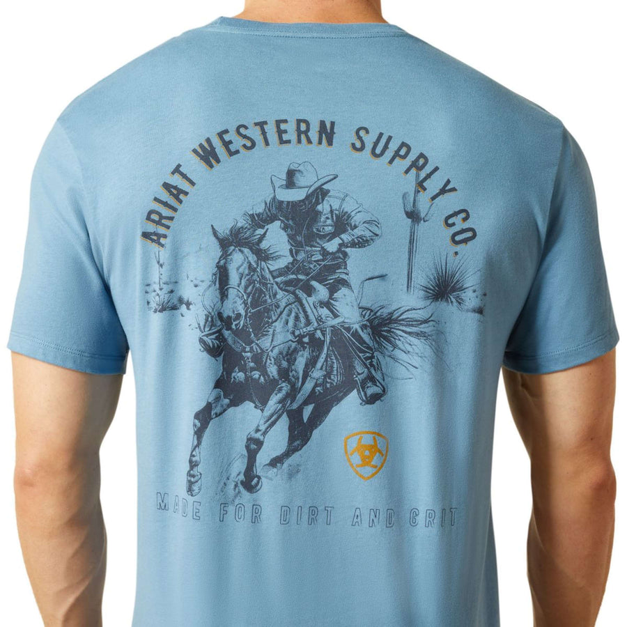 Ariat T-Shirt Blazing Saddle Men Blue