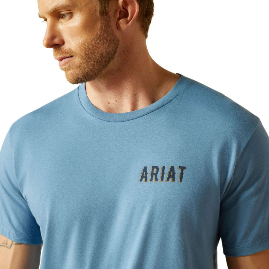 Ariat T-Shirt Blazing Saddle Men Blue
