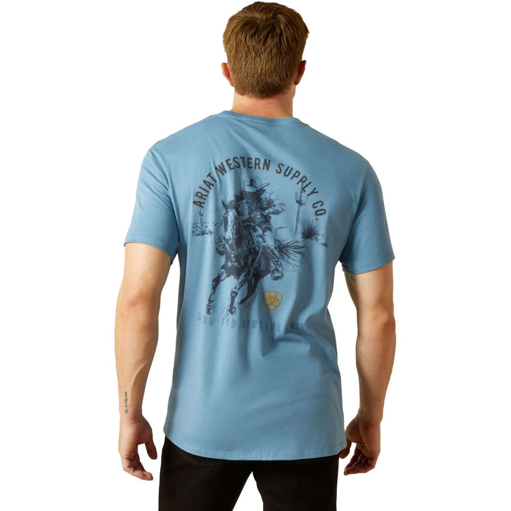Ariat T-Shirt Blazing Saddle Men Blue