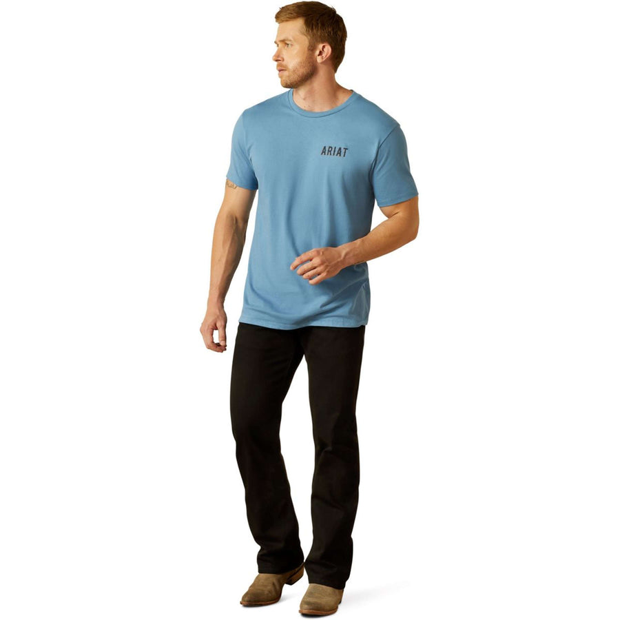Ariat T-Shirt Blazing Saddle Men Blue
