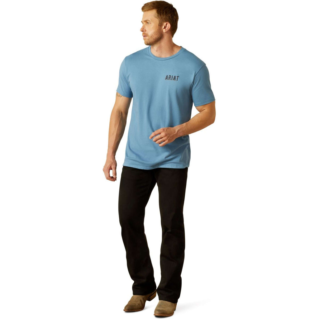 Ariat T-Shirt Blazing Saddle Men Blue