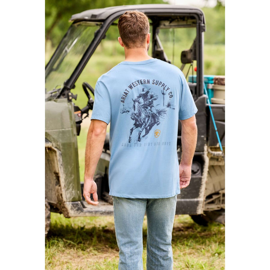 Ariat T-Shirt Blazing Saddle Men Blue