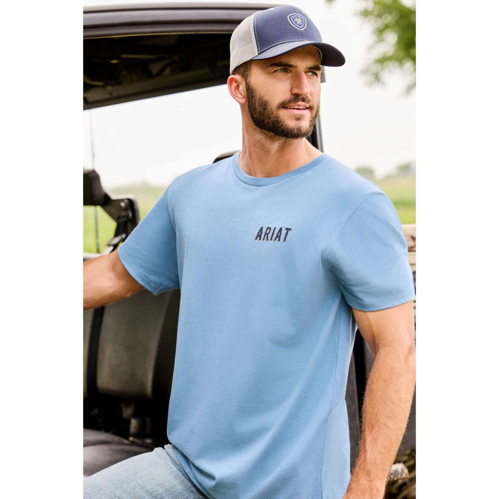 Ariat T-Shirt Blazing Saddle Men Blue