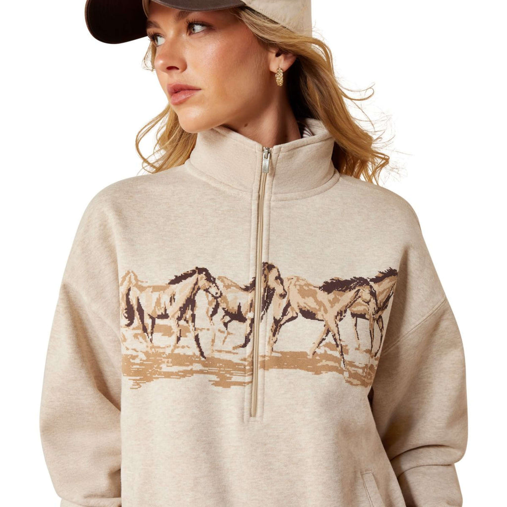 Ariat Sweater Running Wild Women Oatmeal