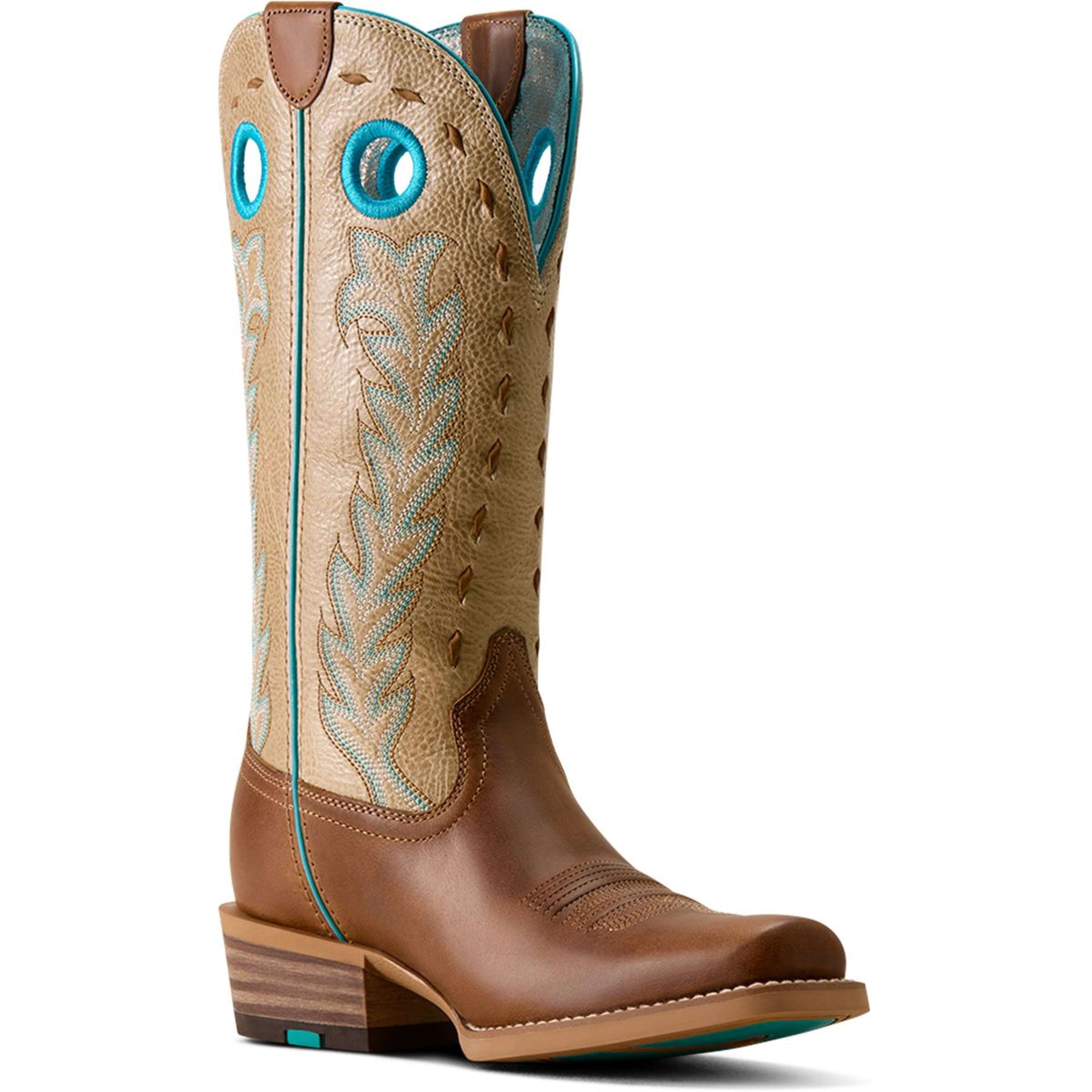 Ariat Western Boots Lucera NcToe Women Wheat Brown/Soft Parchment