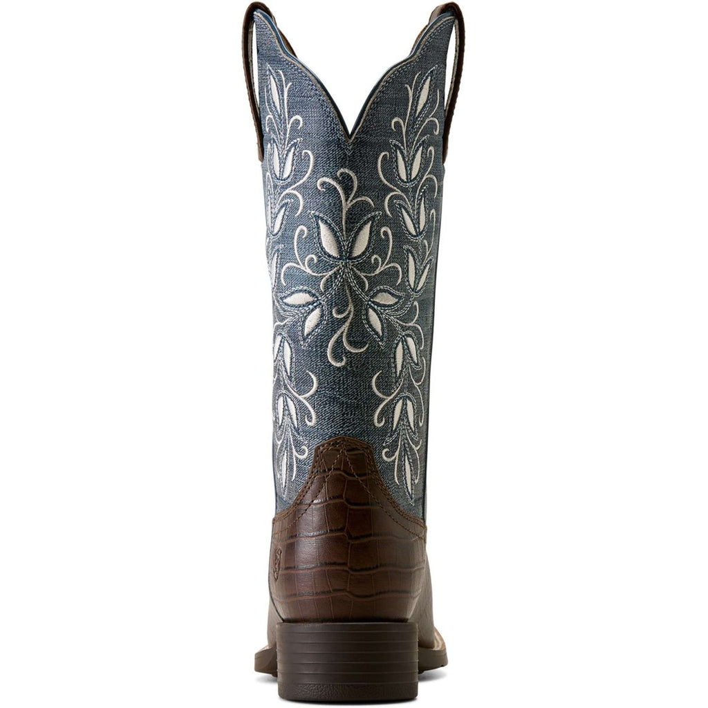Ariat Western Boots Round Up Holly Women Chocolate Croc