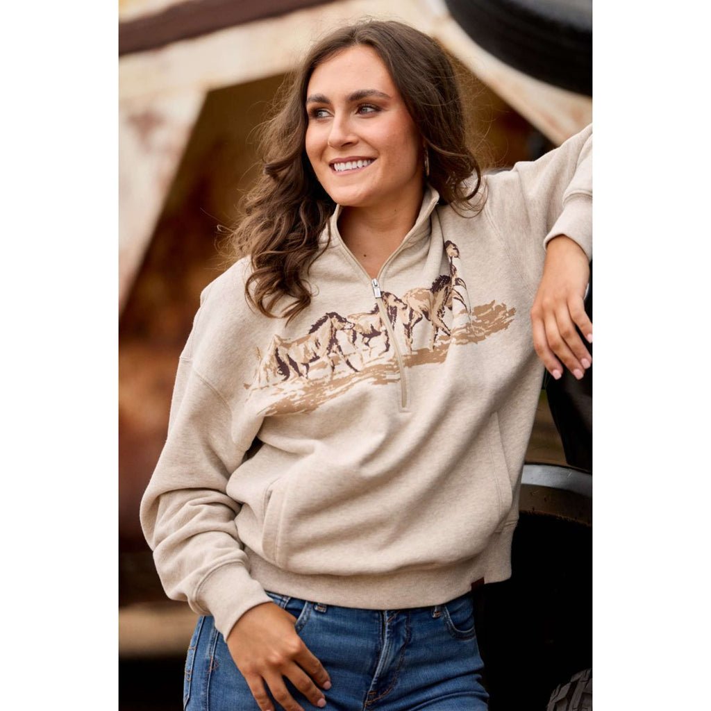 Ariat Sweater Running Wild Women Oatmeal