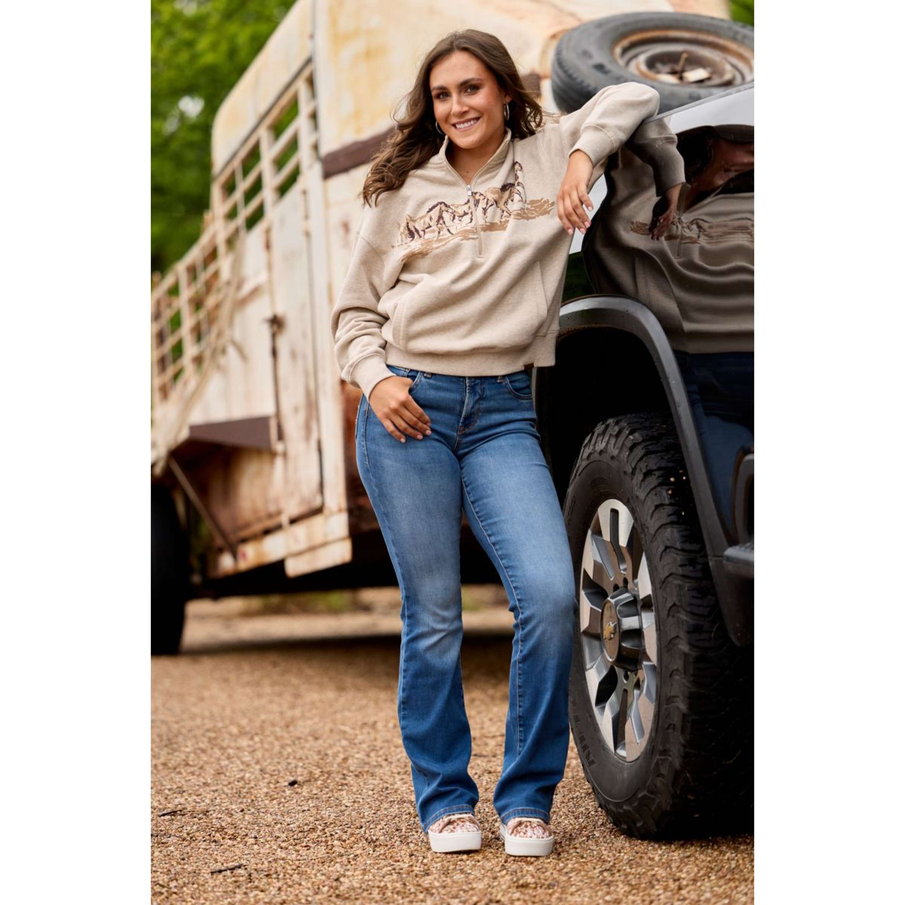 Ariat Sweater Running Wild Women Oatmeal