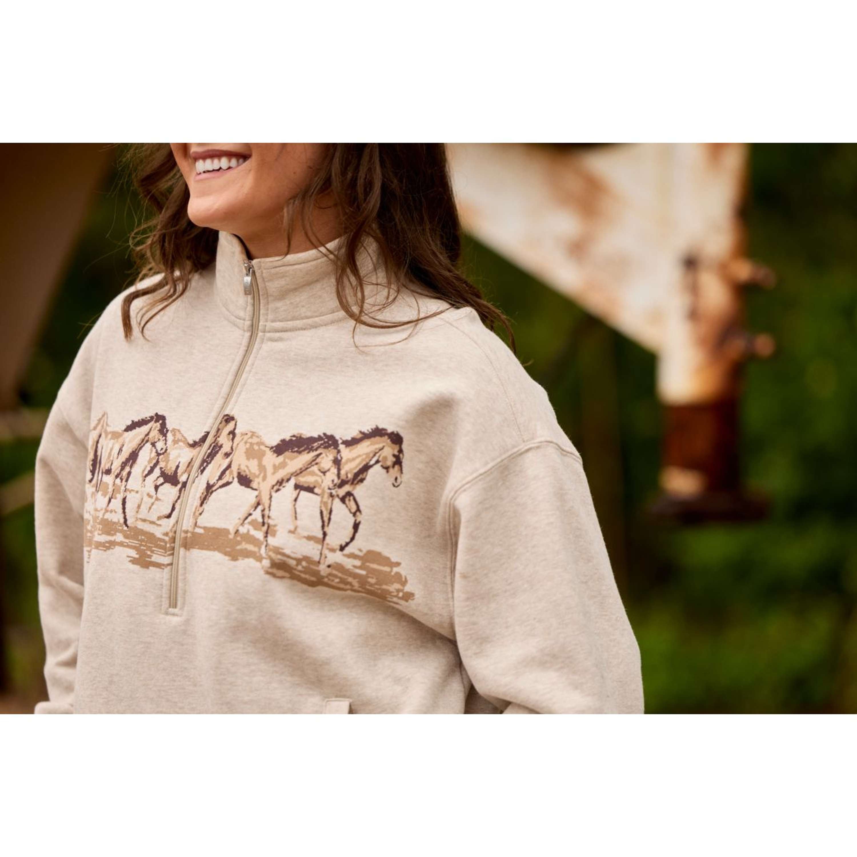 Ariat Sweater Running Wild Women Oatmeal