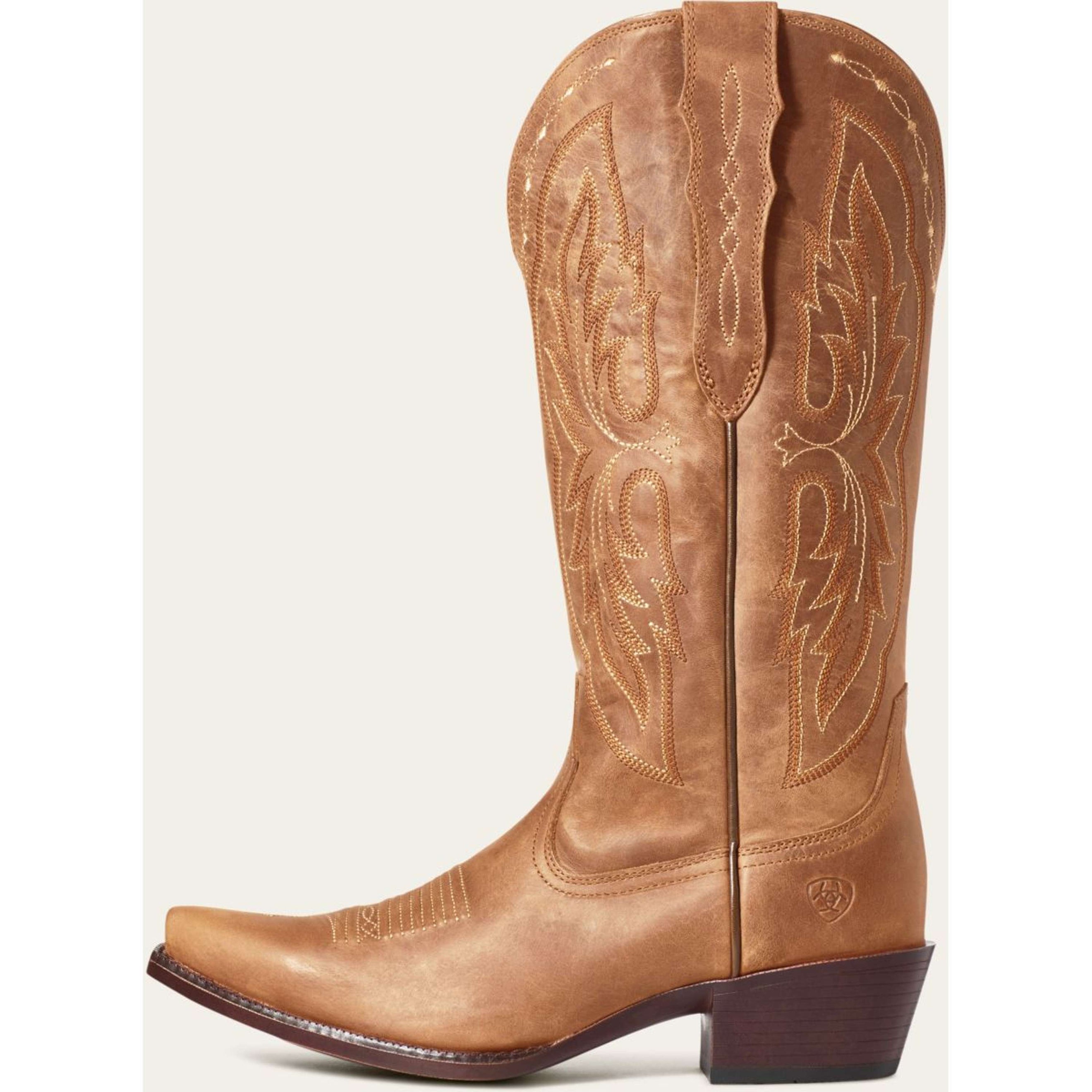 Ariat Western Boots Heritage X Toe Elastic Calf Women Brown Ariat Western Boots Heritage X Toe Elastic Calf Women Brown