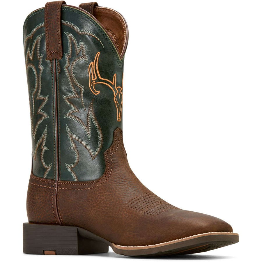 Ariat Western Boots Sport Outdoor Men Brown Oiled/Tack Green